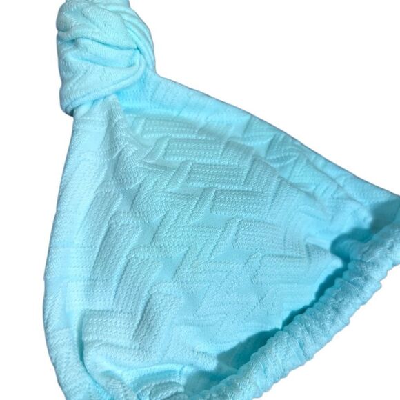 Aerie halter bikini top Light Blue tie knot size Small - Picture 3 of 9
